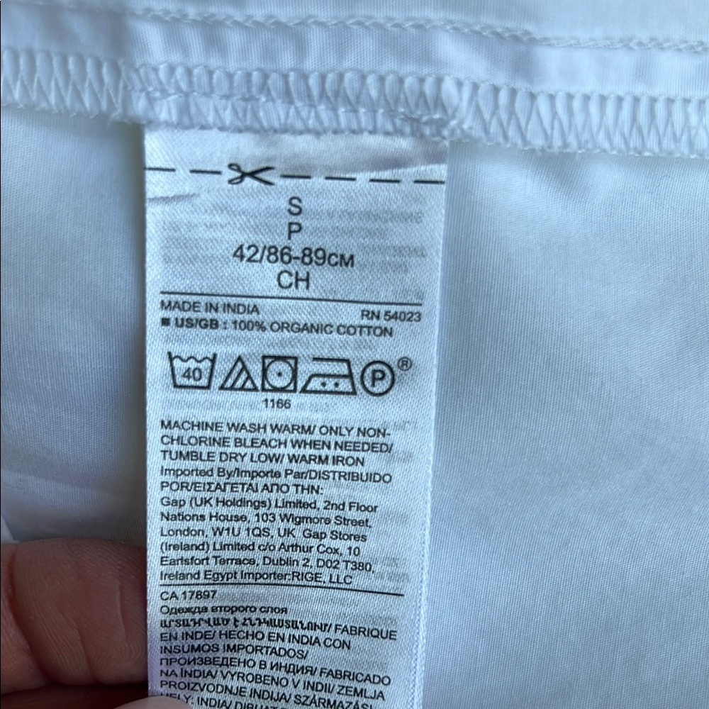 Banana Republic Poplin White Button-Up Shirt Dress with Belt - Picture 7 of 8
